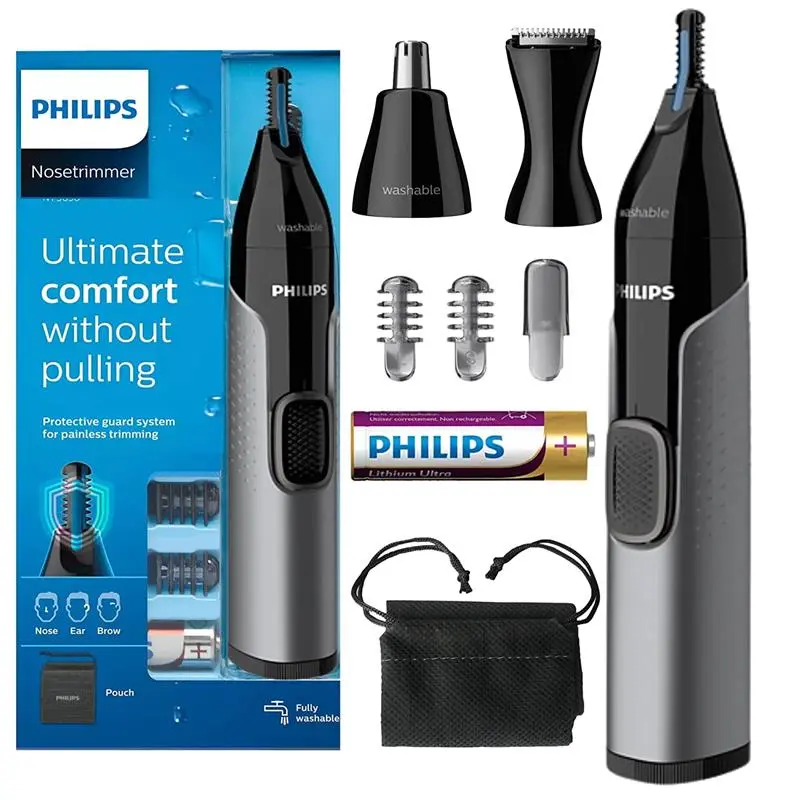 PHILIPS Norelco Nose Trimmer 5000 - Cordless Rechargeable Facial Hair Trimmer Kit, NT5600/62 for Nose, Ear, Eyebrow Grooming, Cordless Rechargeable Trimmer