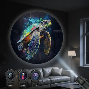 3 Cyberpunk Ocean Creatures LED Night Lights, USB Powered Portable Projector for Walls & Ceilings, Turtle Jellyfish Octopus Designs, Unique Birthday Gift, Lighting Solutions