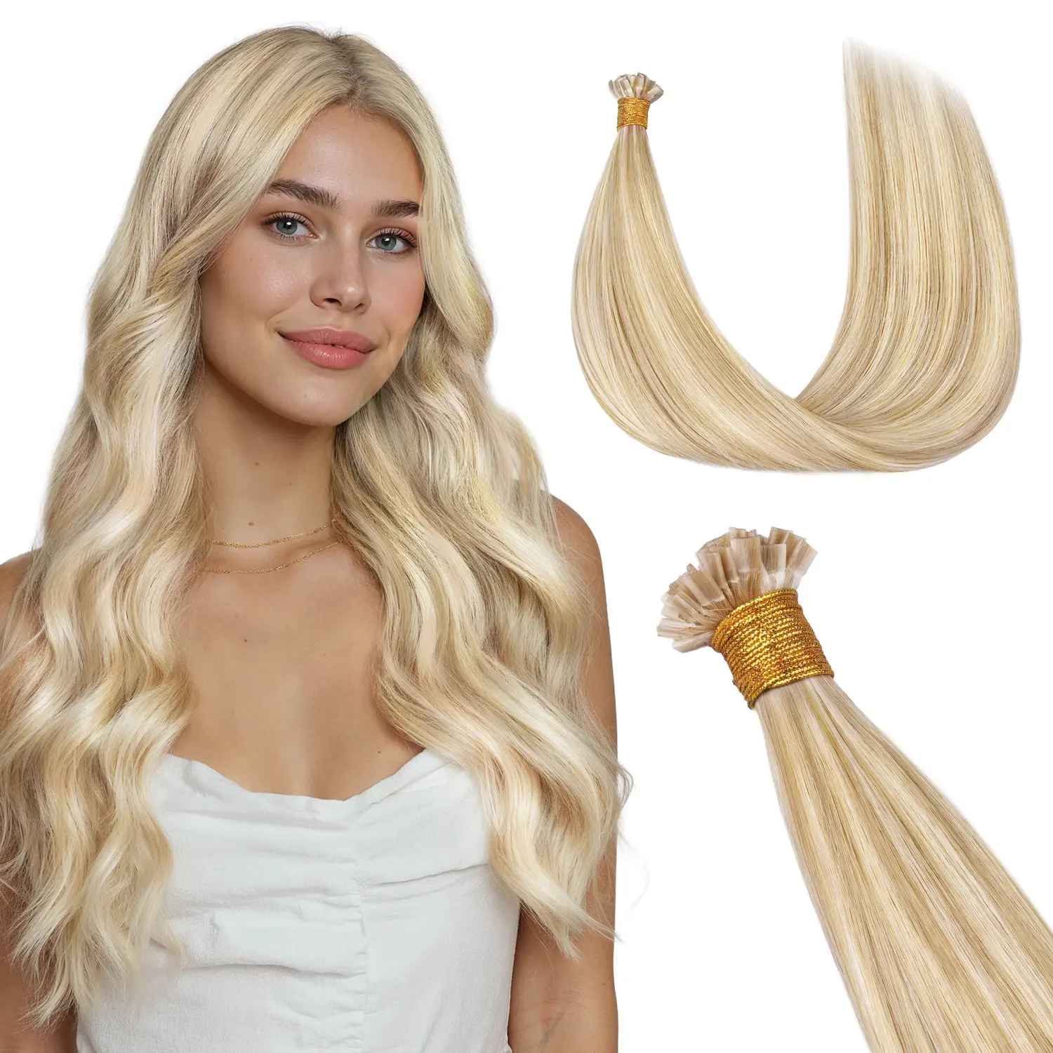 #18A/613A Dark Blonde Highlighted Bleach Blonde