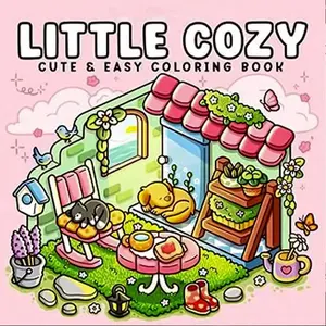 1pc COZY coloring book For Adults And Kids, Coloring Therapy, Simple And Big Designs Large Illustrations For Relaxat, suitable for boys and girls, zero foundation drawing to relieve stress, Stress Relief, Christmas gift, Back to school gifts, Doodle Books