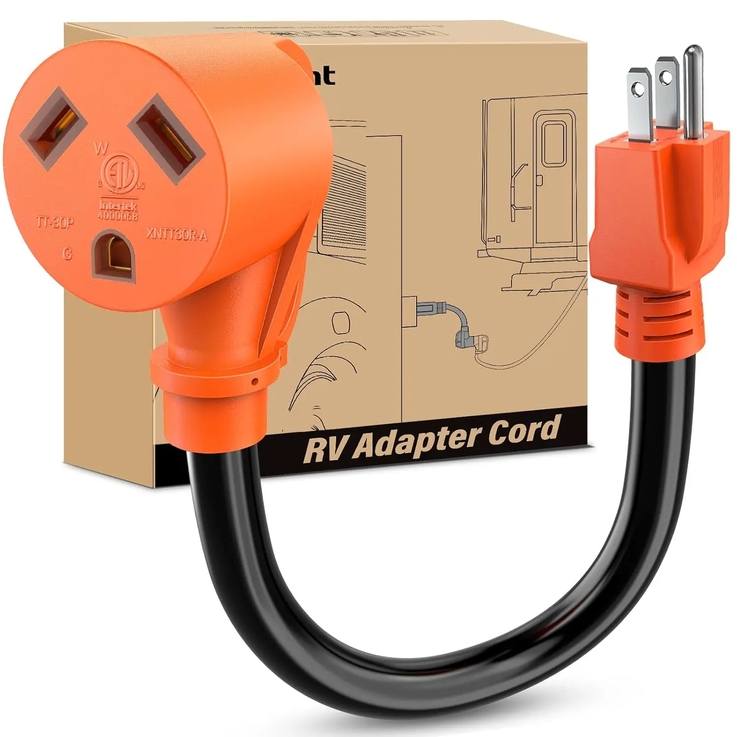 Nilight 15A to 30A RV Power Adapter Cord, 110V Pure Copper 10AWG Wire with Superior Conductivity, ETL Listed 5-15P to TT-30R Weatherproof 13.8 Inch Flexible Outdoor Electrical Cable | Nilight Store