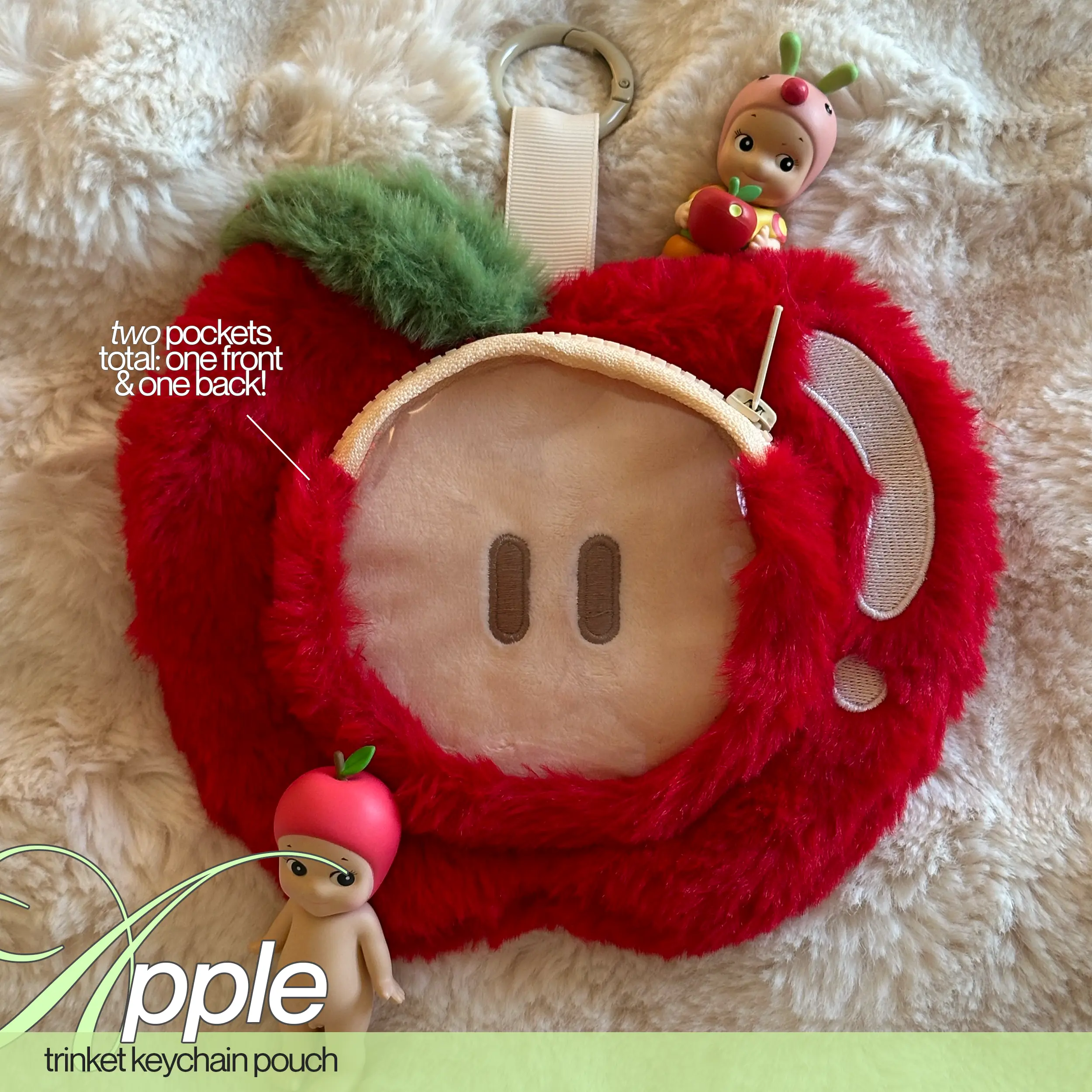 Apple Trinket Keychain/Coin Pouch