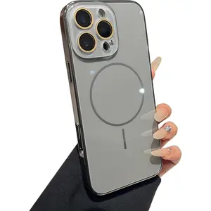 Phone cases for iPhone 17 Pro Max Case 16 15 14 13 12 11 Pro Max Plus ,Crystal Clear Full Camera Lens Protection Shockproof Magnetic Compatible with MagSafe Wireless Charging case for iphone 17 Pro Max