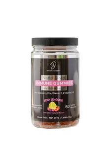 Nano-Silver Immune Gummies with Elderberry Vitamin C Zinc & D-3 Berry Lemonade 60 Gummies Daily Immune Support Supplement | SilverCeuticals