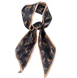 Women's wallets, scarves, headscarves, handbags, long styles, tight and fashionable, silky smooth, 2025 versatile  57" X 5.3' Elegant Medium Square Satin Scarf