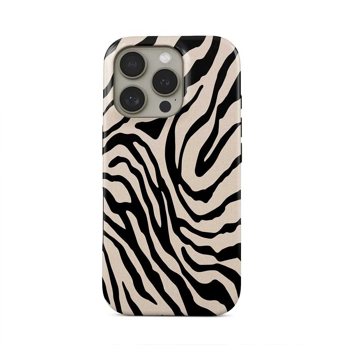 Zebra Print Smartphone Case - Bold Black & White Stripes, Handheld Cellphone Protection for Mobile Devices, Casing