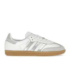 adidas Women's Samba OG White Silver Metallic Grey, from StockX