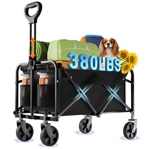 Travel cart is a foldable, lightweight, and wheeled portable practical shopping cart used for groceries, camping, shopping, beaches, gardens, and sports. It is a black folding grocery cart
