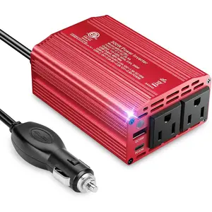 300W  Power Inverter - DC 12V to 110V AC  Plug Adapter with 30W USB-C & 18W USB-A Dual AC Outlet, Fast  Charger Adapter for Laptop, , Road Trip Essentials