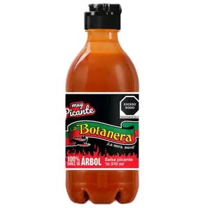 La Botanera Muy Picante Salsa Botanera 100% Chile de Árbol 370ml Hot Sauce