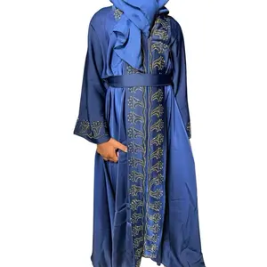 KidWawa Soft Butterfly Abaya with Gold Embroidery for Girls - Comfortable & Elegant Design for Special Occasions