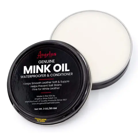 Angelus Mink Oil Paste - 3oz/8oz Leather Care Product, Shoe Conditioner, Leather Waterproofer, Shoe Protective Treatments, Salt Stain Preventer