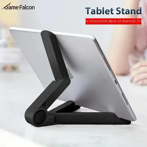 An adjustable folding tablet stand, anti slip adhesive pad, universal portable desktop stand, compatible with all devices, foldable and compact design, Tablet Phone Stand, Tablet Holder, Tablet Bracket, Tablet Accessories