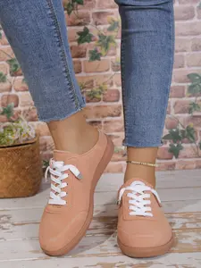 New Nude Half Slip-On Shoes for Women, Lazy One-Step on Mule Sandals, Soft Sole Comfortable Casual Sneakers, Summer Breathable Open Back Shoes, Walking Shoes