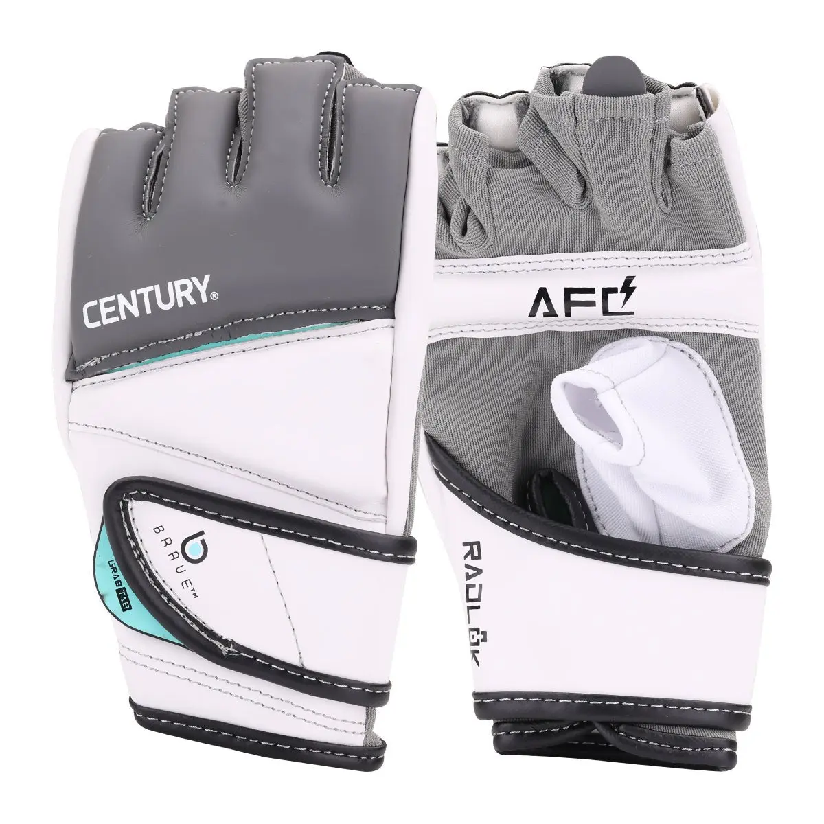 Brave Female Athletic Sports Gloves, Boxing Slip-On Grip Gloves with Relaxed Fit - White/Teal