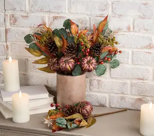 Set of 4 Pumpkin, Pinecone,and Leaf Picks by Valerie