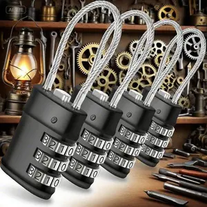 Secure Combination Travel Locks 4 Pack, Waterproof Zinc Alloy Keyless Padlock, Resettable 3-Digit TSA Approved Lock for Luggage, Gym Bags, Backpacks, Lockers, Outdoor Use, No Keys Needed