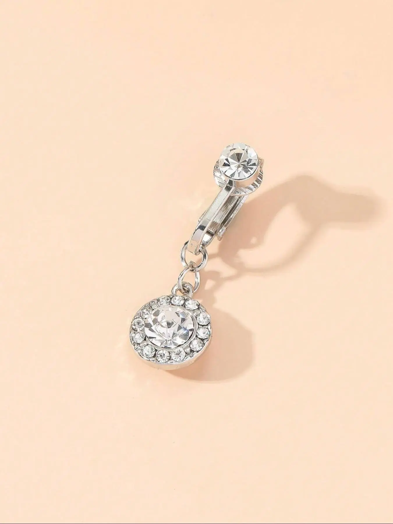 Women's Belly Button Ring Clip-On Fake Navel Piercing Jewelry, Fake Belly Rings, Body Jewelry, Body Jewellery, Bellybar, Copper Chain Design, Casual All-Season Accessory for Nightlife Style