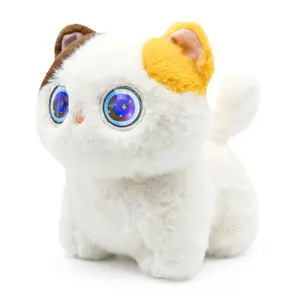 Contixo AI Pixie-Paw Smart Interactive Plush Cat – Voice-Responsive, Touch-Activated, Expressive Eyes, AI Companion Stuffed Animal for Kids & Pet Lovers