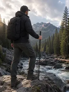 Collapsible Outdoor Walking Stick – Adjustable 26-64cm Lightweight Portable Stick for Travel, Hiking, Camping, and Everyday Use"