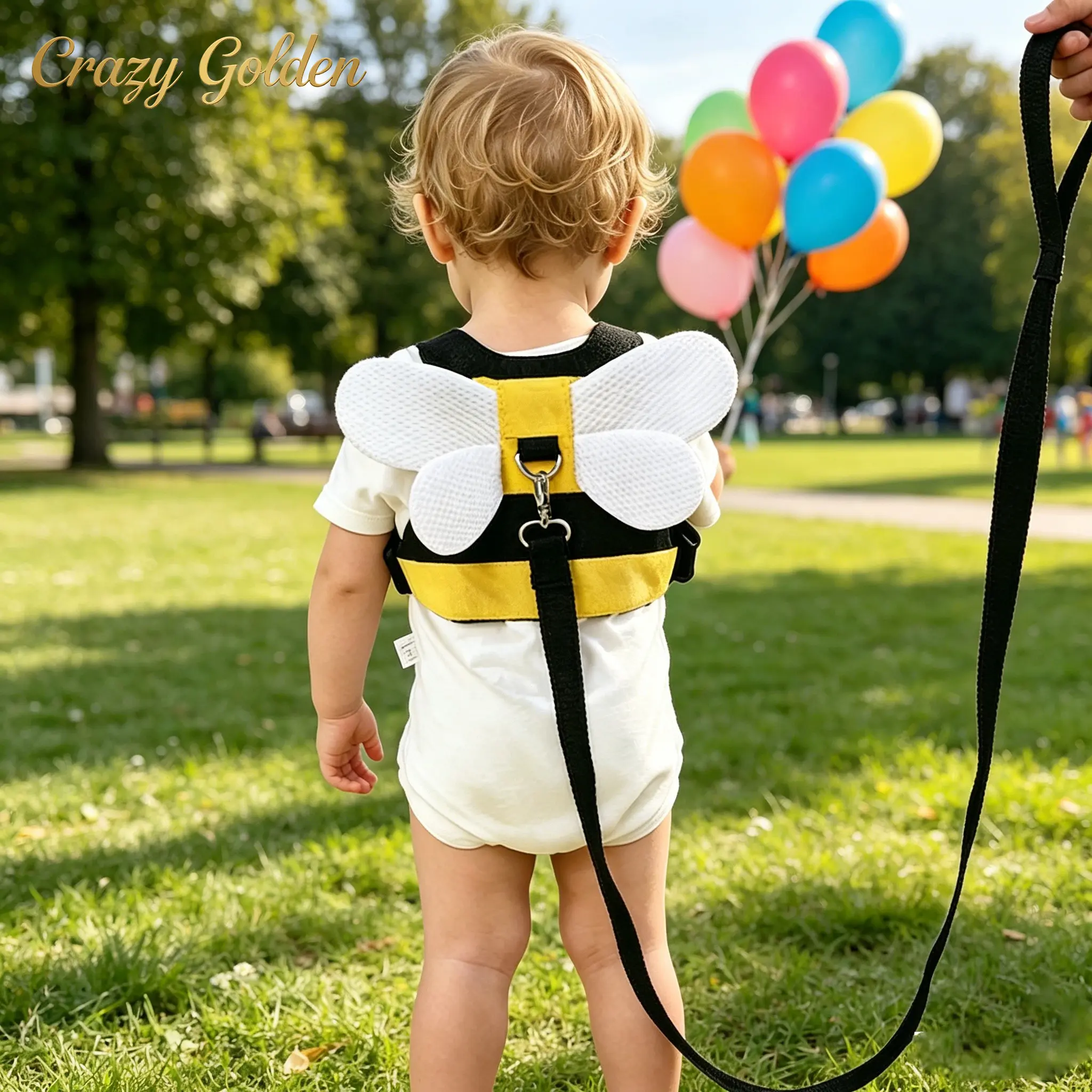 Cute Bee Anti-Lost Leash (2-in-1) – Unisex, with shoulder straps, safety buckle, breathable and comfortable-Loop Straps – Sports Protective Gear