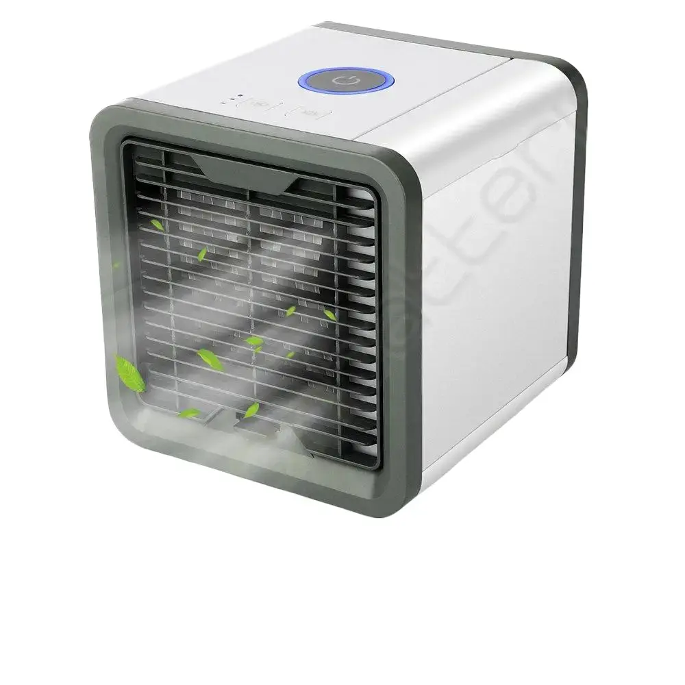 White Portable Air Conditioner LED Cooling Fan Humidifier Purifier 3-in 1 Unit