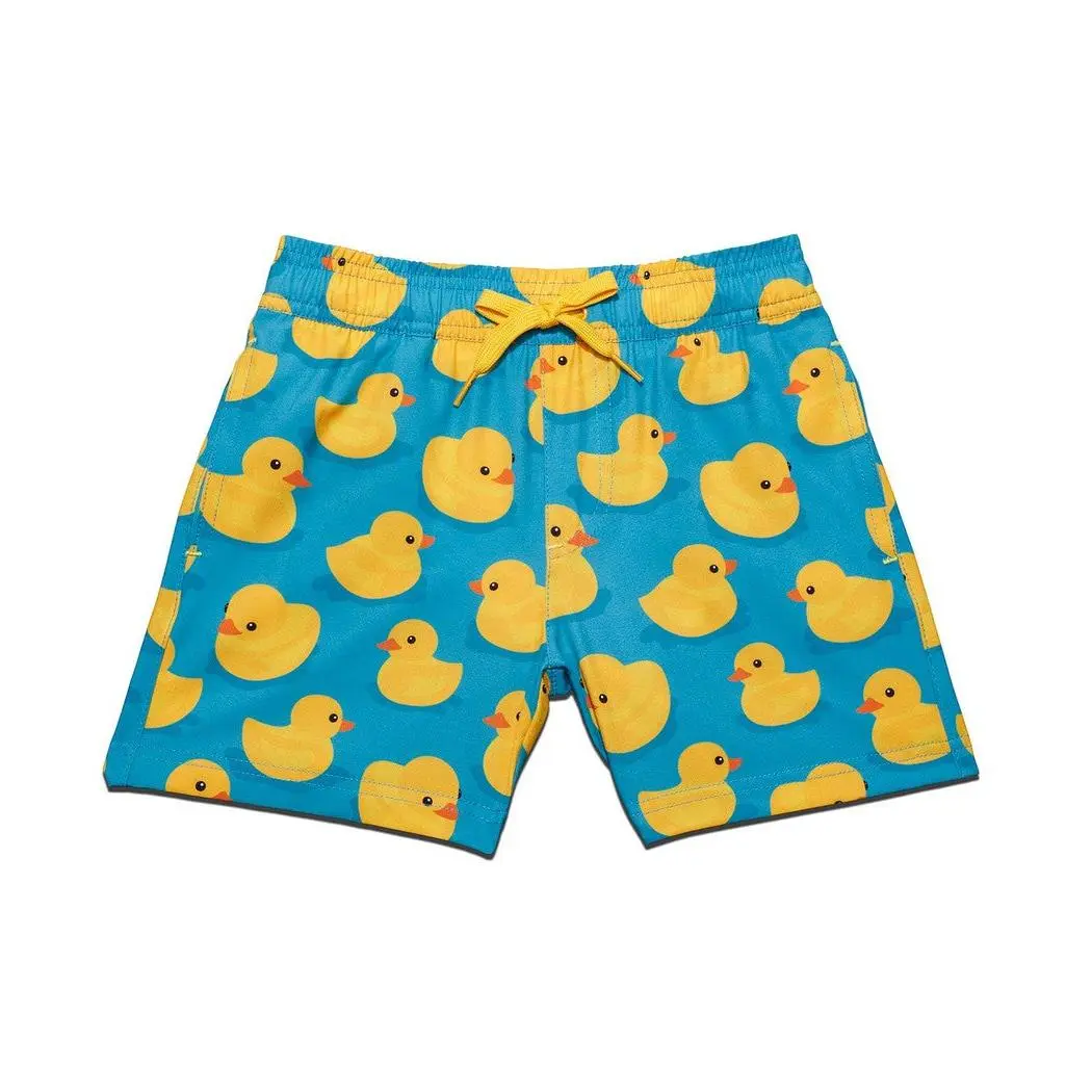 Boy's Rubber Ducky Stretch Swim Trunks