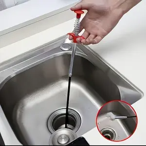 Drain Snake, Drain Clog Remover - Gutter Cleaning Tools Drain Cleaner for Toilet Sewer Shower Kitchen Bathroom Tub Clogged Drains Opener Cleaning Tool, Flexible Grabber Claw Pick Up Reacher (200cm)