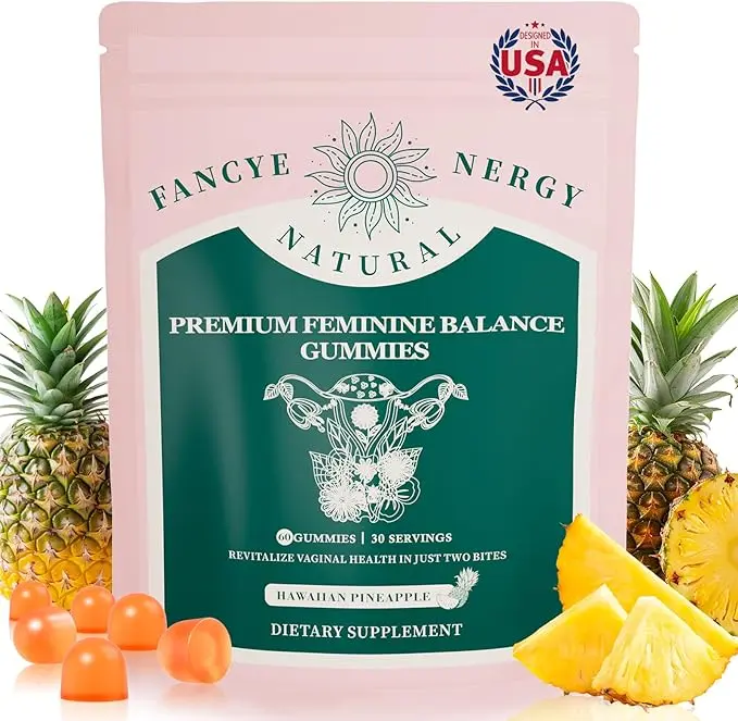 Vaginal Probiotic Gummies for Women – Advanced Feminine Balance & pH Support, Healthy Odor & Vaginal Flora, Immune & Digestive Health – Vegan, Gluten-Free – Hawaiian Pineapple – 60C