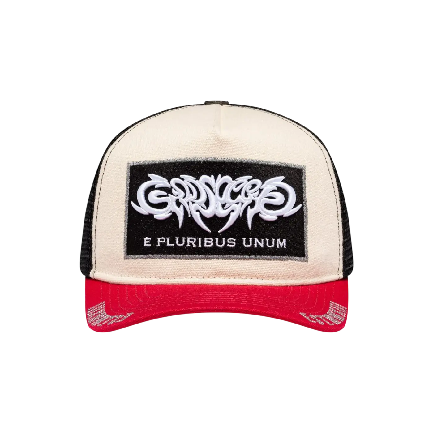 Godspeed 'E Pluribus' White & Red Trucker Hat