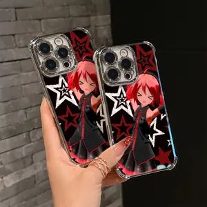 Adorable Anime Girl K-Kasane Teto Phone Case for iPhone 16, 15, 14, 13, 12, 11 Pro Max, X, XR, XS Max, 8, 7 Plus - Shockproof Transparent Soft Back Cover