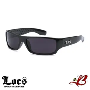 LOCS All Black Glossy/Matte Flat Top OG Cholo Biker Hardcore Gangster Shades Sunglasses | Original & Authentic Locs aviator tiktok shop Signature
