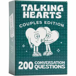 Conversation Couple Cards Game for Date Nights & Travel Adventures, Great Gift for Anniversary and Valentine's Day , 200 Questions and 2 Wild Cards, Tabletop Games, Board Game