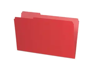 Pendaflex Interior File Folders 1/3 Cut Top Tab Legal Red 100/Box 435013RED
