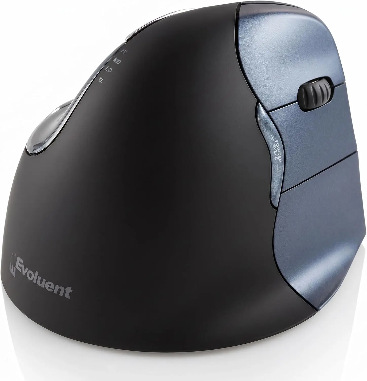 Evoluent – Inventor of the Vertical Mouse – VM4RW Ergonomic Vertical Mouse Right Hand Regular Size Wireless USB, Sculpted for Comfort, Reduces Wrist Strain, 4 Speeds, 6 Customizable Buttons in Windows
