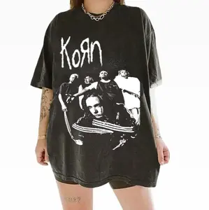 Korn Vintage Band T-Shirt, 90s Rock Graphic Tee, Oversized Grunge Streetwear Top, Metal Music Shirt for Men Women Unisex