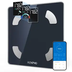 RENPHO Smart Body Fat Scale – Full Body Weight Tracker with All-in-One VA Display, Spring Glow Up 13 Health Metrics with Free APP Sync, 400 lb, Weight Scale