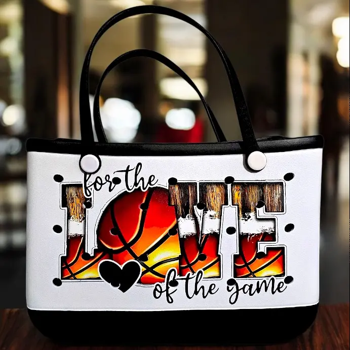 XL Basketball Print Tote Bag