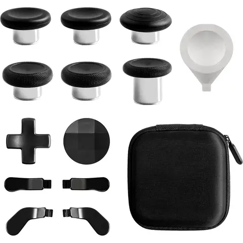 Metal Joystick Mushroom Head Dampers Replacement Parts for Xbox One Elite Controller, Durable Console Accessory, Full Set Cross Direction Keys, Model Xinghao