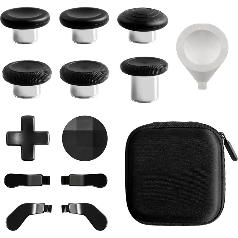 Metal Joystick Mushroom Head Dampers Replacement Parts for Xbox One Elite Controller, Durable Console Accessory, Full Set Cross Direction Keys, Model Xinghao