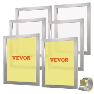 【fathersdaygift】VEVOR Screen Printing Kit 6 Pieces Aluminum Silk Screen Printing Frames20x24inch Silk Screen Printing Frame with 305 Count MeshHigh Tension Nylon Mesh and Sealing Tape for T-shirts DIY Printing