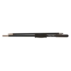 Marinetech Kin Pin Anchor Pole, 10 ft 2-Piece Fiberglass Pole with Stainless Steel Tips, Molded Foam Grips, and Rubber Storage Clips, Black (KPP100B)