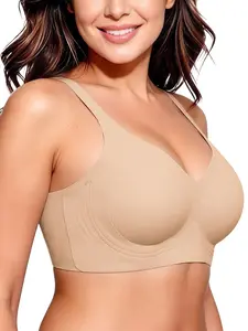 Supportive Jelly Bra For Women Plus Size, 360° Jelly Strips Push Up Natural Lift, Wireless Seamless Invisible T-Shirt Lingerie, Minimizing For Larger Busts, Breathable Summer Bralette, Casual Versatile Comfort Bra, Perfect Mother's Day Persent