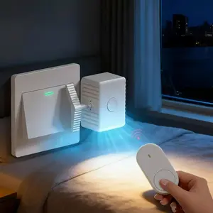 Remote Light Switch for Bed, Wireless Button Pusher, Lazy Light Switch, No Wiring Smart Switch for Bedroom, Dorm Room Gadget
