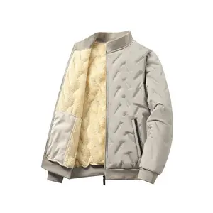 Men’s Winter Snow Jacket – Warm Fleece-Lined, Waterproof & Windproof, Thickened Outdoor Sports Jacket for Hiking, Running, Camping, Fishing, Mountaineering, Travel, Skiing, Skateboarding; Softshell Style, Solid Color, Available in Beige/Khaki, Long Sleeve