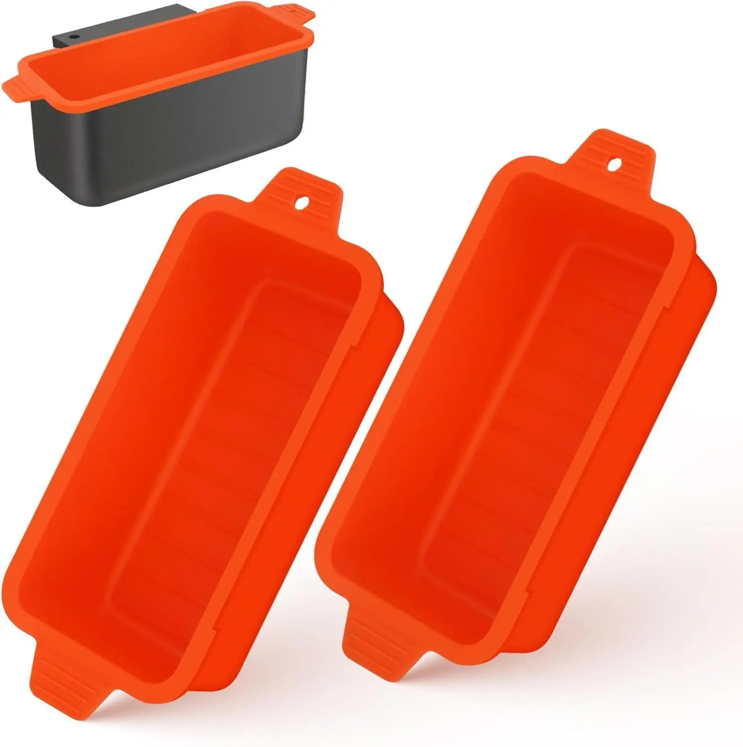2 PCS Silicone Grease Cup Liners for Blackstone 36 28 22 17 Inch Griddle,Reusable Grease Catcher Cup Liner Grill Grease Tray,Durable Drip Pans Blackstone Griddle Accessories,Orange