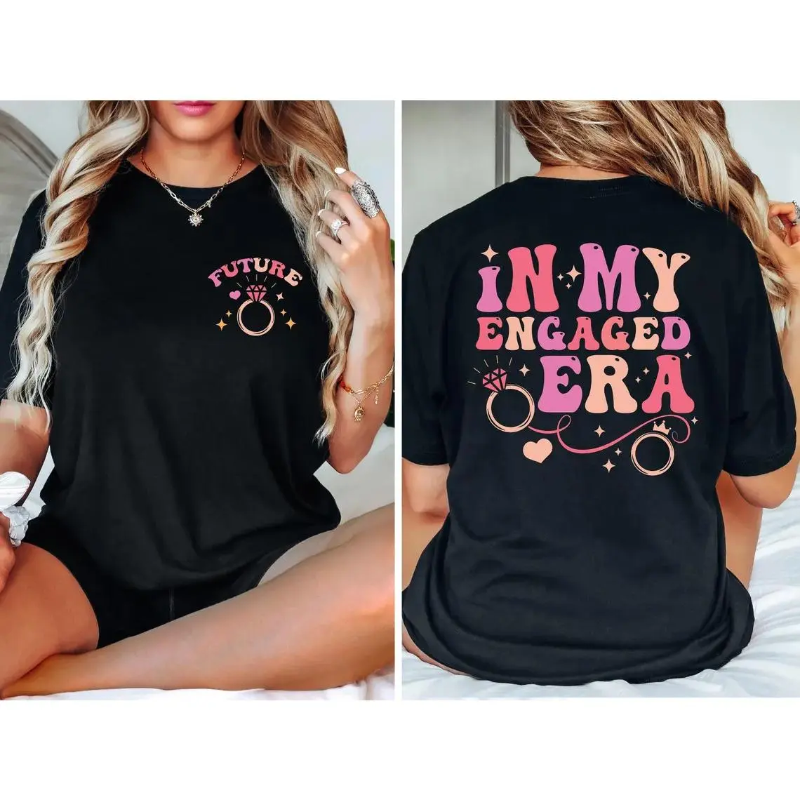 In My Engaged Era Shirt, Future Mrs. Shirt, Bride Shirt, Bachelorette Shirt, Bridal Shower Gift - Double Sided Printing