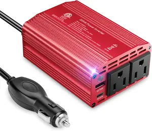 YanFengTai 300W Car Power Inverter - DC 12V to 110V AC Car Plug Adapter with 30W USB-C & 18W USB-A Dual AC Outlet, Fast Car Charger Adapter for Laptop, Vehicles, Road Trip Essentials