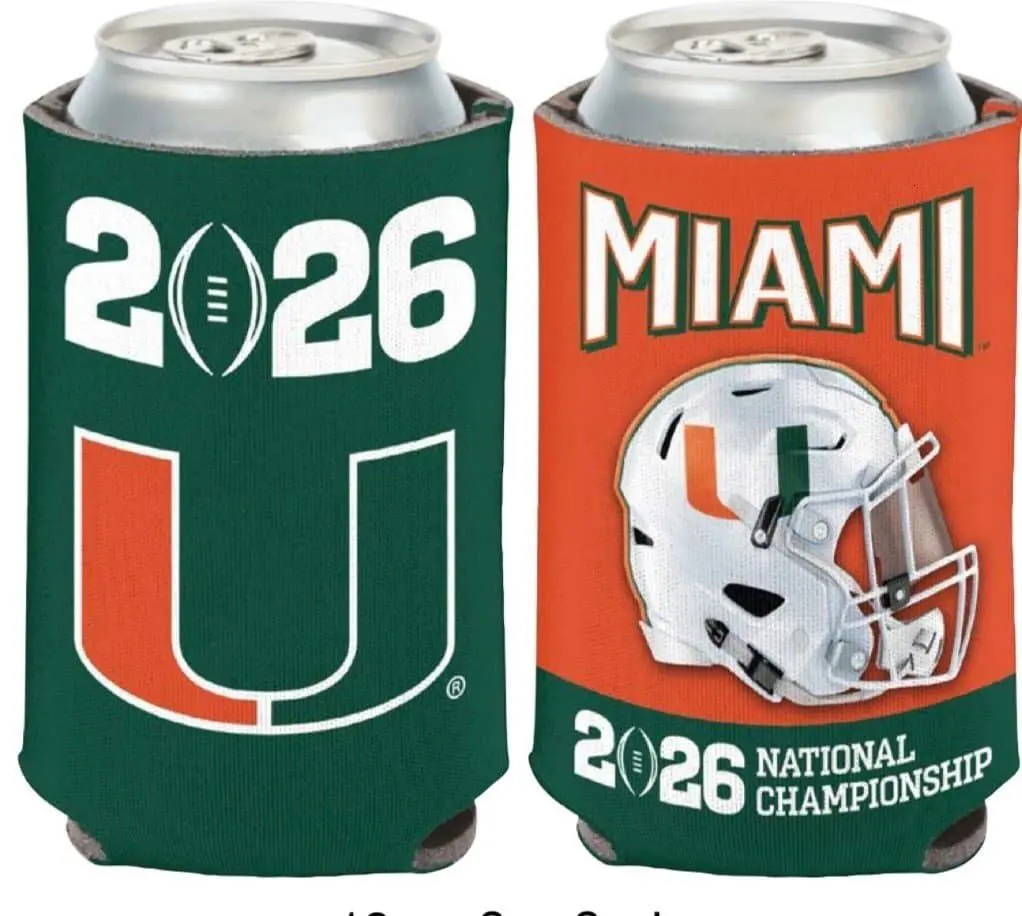 2025 2026 Cfp National Championship Miami Hurricanes Can Cooler Fiesta Bowl