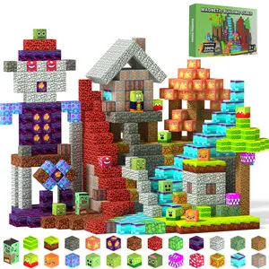 100/150PCS Magnetic Building Blocks Cubes, Building Blocks Set, STEM Montessori Educational Sensory Toys, STEM Learning, Strong Magnet Stacking Bricks, Birthday Gifts for Boys & Girls Toddlers